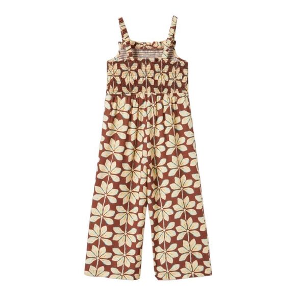 ZARA Kids | Brown | SMOCKED PRINTED JUMPSUIT - Picture 2 of 4